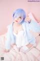 Coser@神楽坂真冬 Vol.005: 蕾姆 Milk by blue (150 photos)